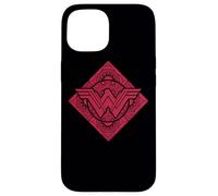 Custodia per iPhone 15 Wonder Woman Movie Logo With Geometric Suns