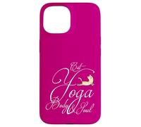 Custodia per iPhone 15 Yoga Cat Namaste sulla meditazione Sport Karma Funny