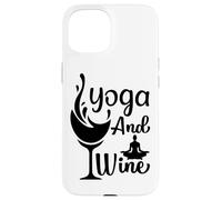 Custodia per iPhone 15 Yoga E Meditazione Vino Posa Wine Lover Relax