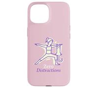Custodia per iPhone 15 Yoga Pose Cat Lover Illustration | Zero Distractions