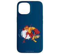 Custodia per iPhone 15 Young Justice Splatter Art Kid Flash Logo