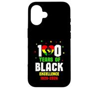 Custodia per iPhone 16 100 Years of Black Excellence 1926-2026 Celebration African
