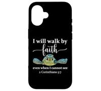 Custodia per iPhone 16 2 Corinthians 5 17 We Walk By Faith Not By Sight Bible Verse