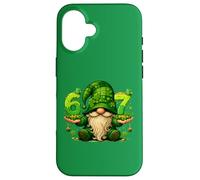 Custodia per iPhone 16 67 Six Seven Meme St Patricks Day Gnomo divertente trifoglio irlandese