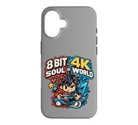 Custodia per iPhone 16 8 Bit Soul in 4K World Retro Gamer Collective Studio