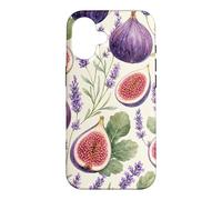 Custodia per iPhone 16 Acquerello Fichi Frutta Floreale Modello Cottagecore Estetica