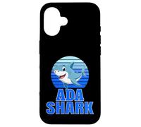 Custodia per iPhone 16 Ada Shark Family Reunion Squad Nome Cognome