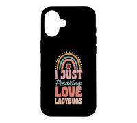 Custodia per iPhone 16 Adoro le coccinelle bohémien Rainbow Trendy Boho