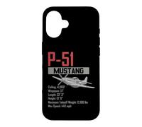 Custodia per iPhone 16 Aereo da caccia americano P51 Mustang della seconda guerra