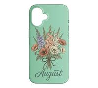 Custodia per iPhone 16 Agosto Nascita Fiore Garofano Bucaneve Compleanno Floreale