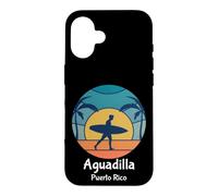 Custodia per iPhone 16 Aguadilla Puerto Rico Surfer Vintage Tramonto
