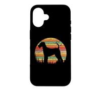 Custodia per iPhone 16 Airedale Terrier Dog Retro Vintage 70s Silhouette Dog Lovers