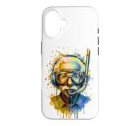 Custodia per iPhone 16 Albert E Indossare ARA Gear E Cuffie EDM Rave Art