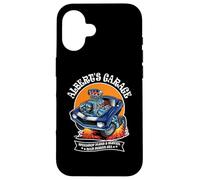 Custodia per iPhone 16 Albert's Garage Hotrod Classic Car Design per nome Albert