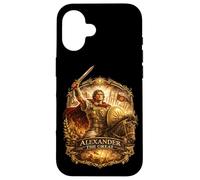 Custodia per iPhone 16 Alessandro guerriero macedone, re greco antico