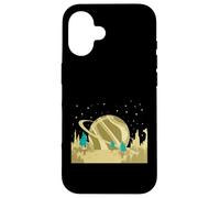 Custodia per iPhone 16 Alien Planet Paesaggio con Strano Flora