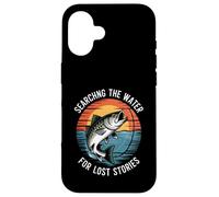 Custodia per iPhone 16 Alla ricerca dell'acqua per storie perdute Bass Fishing