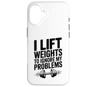 Custodia per iPhone 16 Allenamento muscolare - Sollevo PESI per ignorare i miei problemi