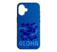 Custodia per iPhone 16 Aloha Hawaii Blue Hibiscus