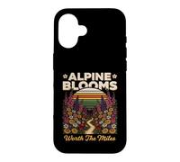 Custodia per iPhone 16 Alpine Blooms Worth The Miles Escursionismo Natura