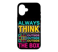 Custodia per iPhone 16 Always Think Outside the Box Illustration Graphic Designs