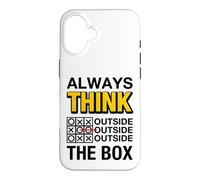 Custodia per iPhone 16 Always Think Outside the Box Illustration Graphic Designs