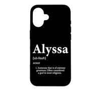 Custodia per iPhone 16 Alyssa Definizione Divertente Nome Compleanno Per Lissa Lyssa