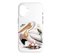 Custodia per iPhone 16 American White Pelican Sea Bird Birder