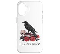 Custodia per iPhone 16 Amleto Shakespeare Gioca Citazione Ahimè, Povero Yorick!