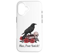 Custodia per iPhone 16 Amleto Shakespeare Gioca Citazione Ahimè, Povero Yorick!