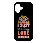 Custodia per iPhone 16 Amo da matti trombone bohémien Rainbow Trendy Boho