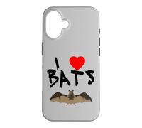 Custodia per iPhone 16 Amo i pipistrelli I Heart Bat s