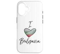 Custodia per iPhone 16 Amo la bandiera della Bulgaria nel cuore