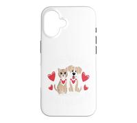 Custodia per iPhone 16 Amor Doble Mimos Gato Perro Pareja Animal Linda