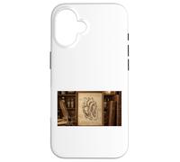 Custodia per iPhone 16 Anatomico Cuore Schizzo Da Vinci Vintage Scienza Medica