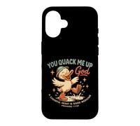 Custodia per iPhone 16 Anatra cristiana mi quack su proverbi di dio 17:22