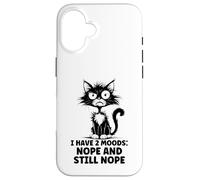 Custodia per iPhone 16 Angry Stressed Cat divertente stress meme regalo per gli amanti dei gatti