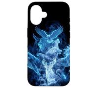 Custodia per iPhone 16 Animali selvatici Balena Aquila Cavallo Blu Lupo Mondo