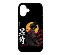 Custodia per iPhone 16 Anime africano Samurai Fighter Katana Guerriero Radici Nere
