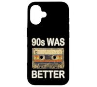 Custodia per iPhone 16 Anni '90 era meglio, Nostalgia Mix Tape, cassetta dimostrativa, musica retrò