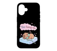 Custodia per iPhone 16 Appendi Capybara Coppia divertente Love Valentine Meme