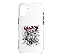 Custodia per iPhone 16 Arcobaleno Trota Brutale Forza Pesca a Mosca