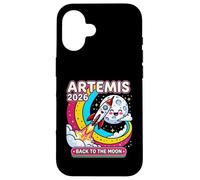 Custodia per iPhone 16 Artemis II 2026 Cute Design for Kids Launch Back to The Moon