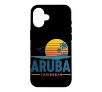 Custodia per iPhone 16 Aruba Caraibi Retro Tramonto Vacanza