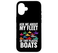 Custodia per iPhone 16 Ask Me About My Fleet Of Tiny Plastic Boats 3D Printing Fun