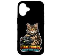 Custodia per iPhone 16 Assistente Fotografo Felino
