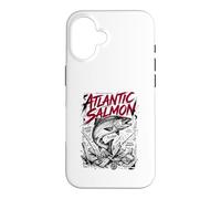 Custodia per iPhone 16 Atlantic Salmon River King Fly Strike - Frantumatore da pesca