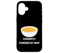 Custodia per iPhone 16 Attualmente alimentato da Soup Funny Cozy Comfort Food Design