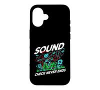 Custodia per iPhone 16 Audio Engineer Sound Check Never Ends Live Crew Graphic