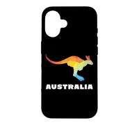 Custodia per iPhone 16 Australia Canguro Colorato Geometrico Patriottico Expatriate